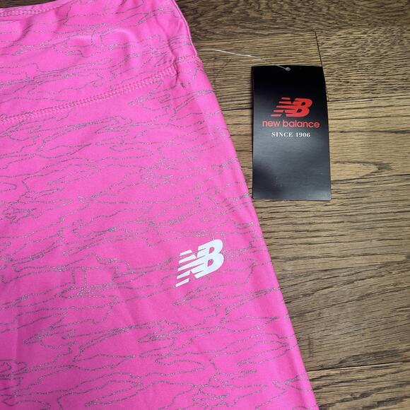 New Balance Girls Printed Performance High Rise Leggings Large 14/16 Black PinK - Picture 9 of 16